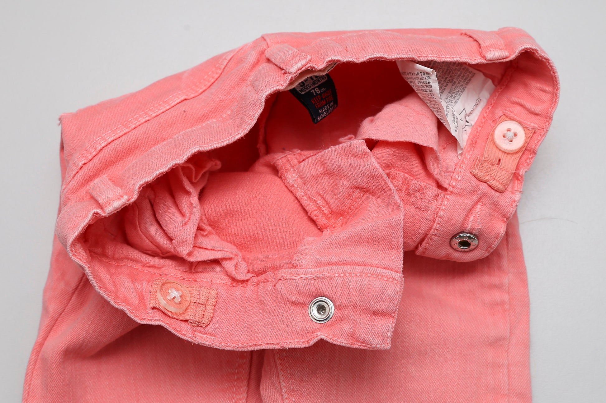 Rosa Jeans mit verstellbarem Bund (80) - KlugeMutti