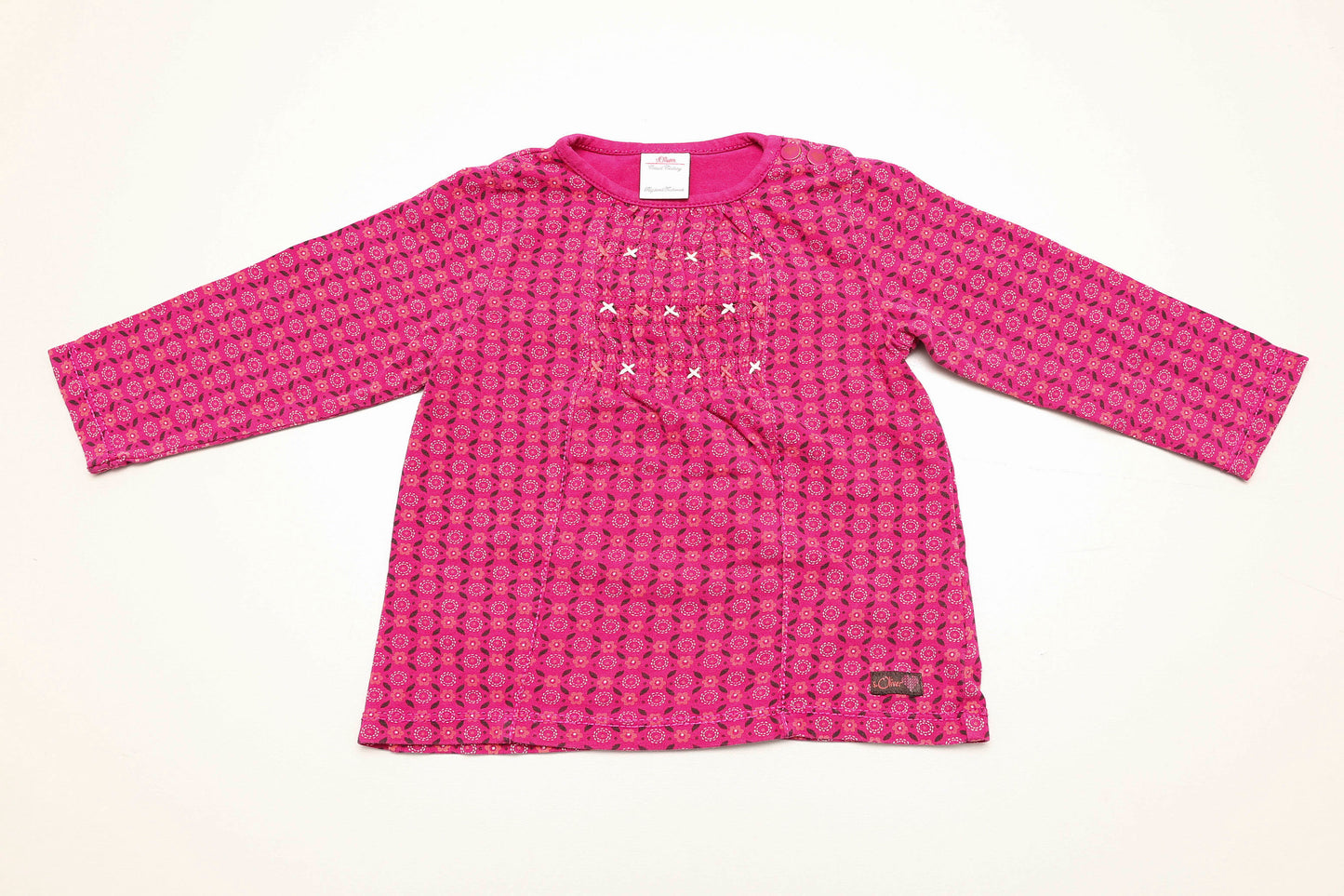Rosa Langarmshirt / Tunika für Mädchen – weich und elastisch (68) - KlugeMutti