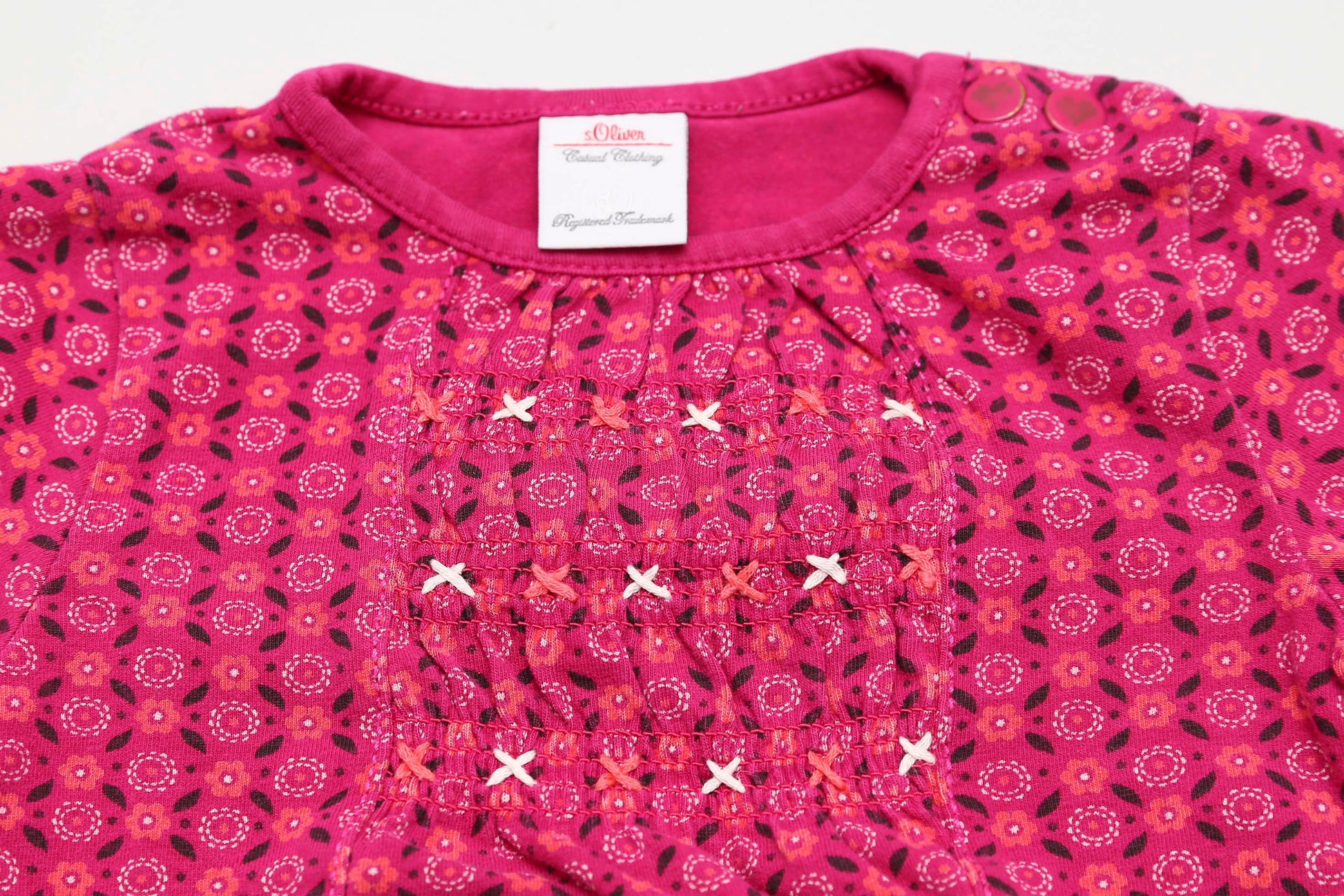 Rosa Langarmshirt / Tunika für Mädchen – weich und elastisch (68) - KlugeMutti